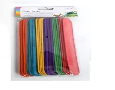 SIL 24pc Jumbo Craft Sticks 2.5 Cm X 20 Cm CR0530 Multicolored • £2.29