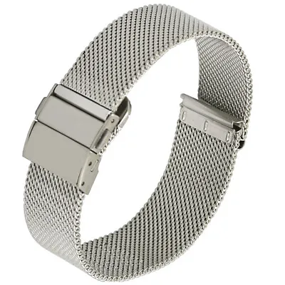 NEW 20mm Silver Stainless Steel Mesh Watch Band Quick Release Mesh Watch Straps • $9.47