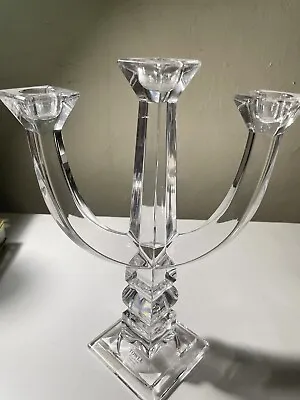 Vintage Crystal Candlestick: 3 Arms (minor Soft Chip) • $39.99