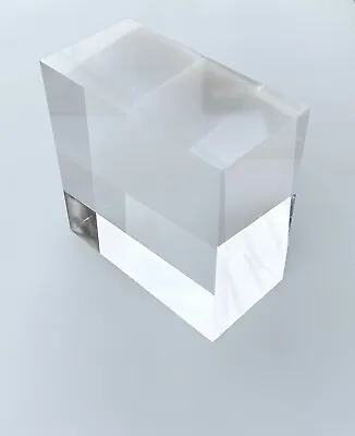 Collectibles/Hobby/Retail Clear Acrylic Display Block/Stand 75mm X 75mm X 40mm • £14.99