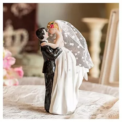 Modern Wedding Cake Toppers Bride And Groom Handmade Figurine For Flying Hug • $22.85