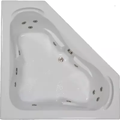 60 In. Acrylic Corner Drop-In Whirlpool Bathtub In White • $2547.39