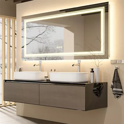 1500mm Anti-fog LED Bathroom Mirror Bright Adjustable Lights White/Warm/Natural  • $489.95