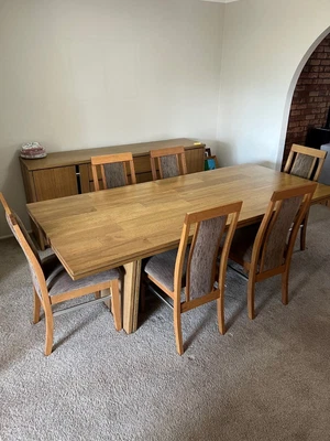 $800 • Buy Solid Timber 6 Seater Dining Table And Buffet In Near New Condition.