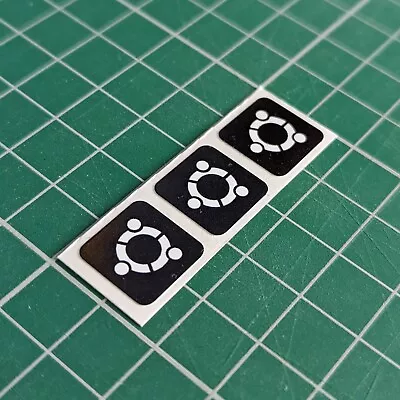 Ubuntu Linux Keycap Keyboard Stickers X3 (Square) • £3.99