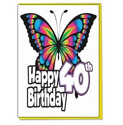 Butterfly Birthday Card Girls Daughter Mum Nan Grandma Wife Sister Niece ANY AGE • £3.75