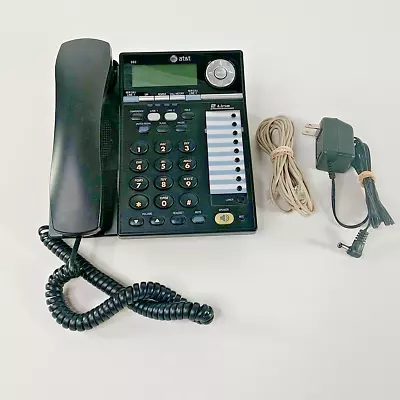 AT&T Business 993 Office 2 Line Speakerphone Corded Phone Black With Adapter • $32.75