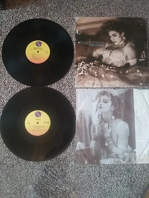 Madonna: Like A Virgin Vinyl LP  Sire 1-25157  + 12 In. 45 Angel/Into The Groove • $14.95
