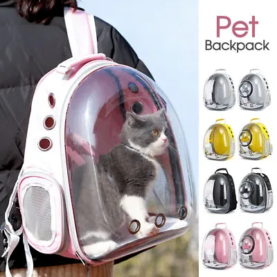 New Cat Dog Breathable Pet Carrier Bag Outdoor Travel Transparent Space Backpack • $19.99