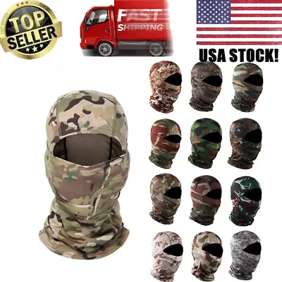 Camouflage Balaclava Hood Military Tactical Ski Cycling Hunting Full Face Mask • $8.99