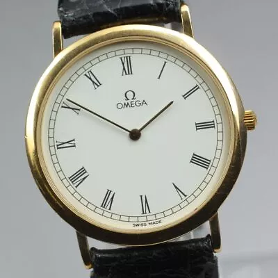 ◆N MINT◆ Vintage Omega DeVille Cal 1378 Roman White Dial Men's QZ Watch... • $693.68