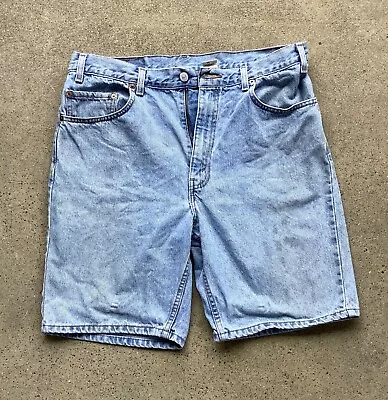 Vtg 90s Levi’s 505 Jeans Shorts Jorts Regular Fit Dad High Waist Distressed 34” • $24.99