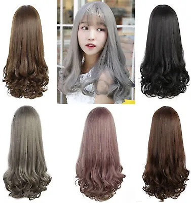 55cm Long Wig Short Perruque Cosplay Japan Lolita Curly Curly Women New • £21.02