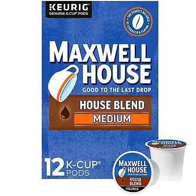 Maxwell House House Blend Medium Roast K-Cup Coffee Pods (12 Pods) • $11.69