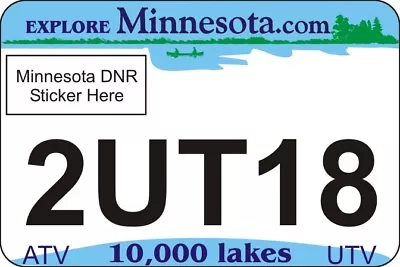 Minnesota ATV - UTV State License Plates - Professionally Engraved! • $19.95