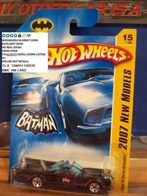 2007 Hot Wheels Fe #15 -8 1966 Tv Series Batmobile Smoth Tampo Errr 💰😍💎 Am Ca • $9