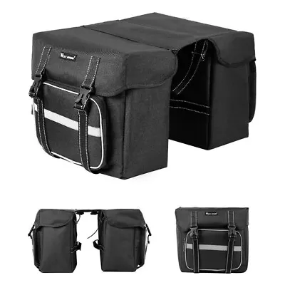 Waterproof Bike Bicycle Rear Rack Pannier Bag Seat Saddle Carry Bags Carrier • $27.54