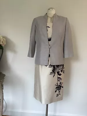 ~ Jacques Vert ~ Attractive Dress & Jacket Size 10 (Wedding) • £20