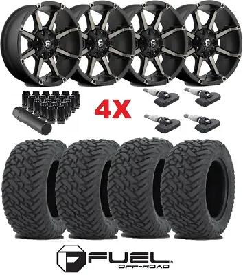 Fuel Coupler Black Tint Wheels Rims 33 12.50 20 Mud Tires Sierra Silverado 1500 • $2695