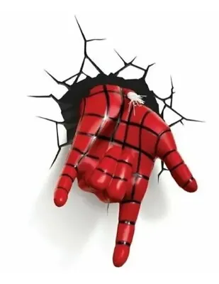 Marvel Avengers Spider Man Hand 3D Deco Wall Light Missing Wall Decal NEW SEALED • $49.99