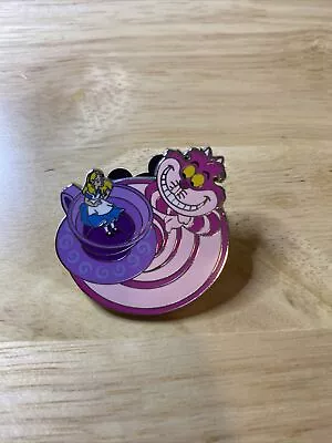 Disney Pin Mad Tea Party Park Attractions Box Alice & Cheshire Cat • $10