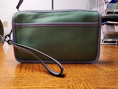 Coach 1941 Britt Colorblock Chunky Wristlet Case Washed Green Blue #89328  • $100