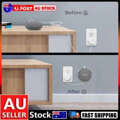 $9.86 • Buy Wall Mount Holder For Google Home Mini Audio Voice Assistant Hanger (White) AU