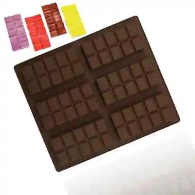 Rectangle Chocolate Bar Mould Silicone Snap Bar Candy Break Apart Wax Melt Mold • £4.50