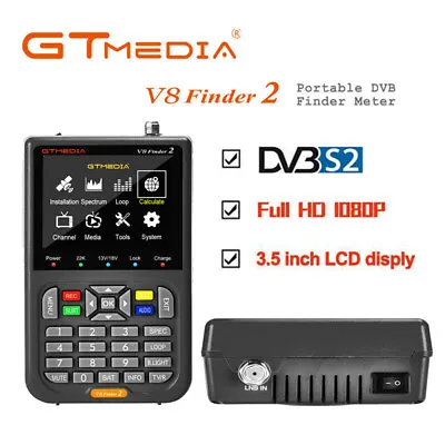 3.5''LCD GTMedia V8 Satfinder DVB-S2X FTA Digital Satellite Finder Signal Meter • $62.99
