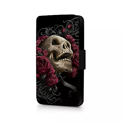 £4.99 • Buy Skull Head And Roses Phone Flip Case For IPhone