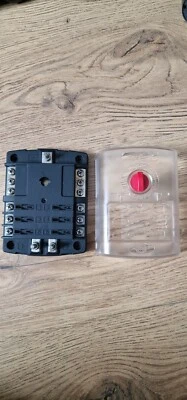 £9.99 • Buy 6 Way LED Fuse Box Holder For Standard Blade Fuses With Warning Light 12V