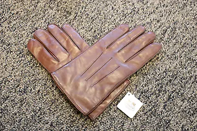 $128 Coach Men's 100% Cashmere Lined Basic Nappa Leather Gloves Size Small FAWN • $49.95