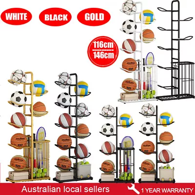 Football Basketball Storage Rack Ball Sport Equipment Organizer Display Stand • $45.87