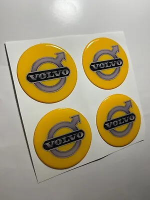 Set Of 4 3D Center Wheel Cap Stickers Volvo Emblem Logo Rims Decal • $12.85