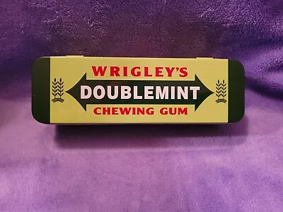 Wrigley's Doublemint Chewing Gum Metal Tin Container Box Double Mint Advertising • $5