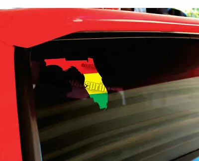 Florida State Rasta Decal Sticker [ Jdm Euro Drift Import Stance Race Car Vinyl  • $9.49