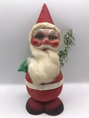 Vintage West German Paper Mache Santa Bobble Head Candy Container 10  • $22.50