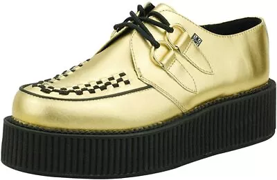 T.U.K. A8648 Tuk Punk Gold Leather Viva Mondo Creepers  Golden Shoes Size US 6 • $80.09