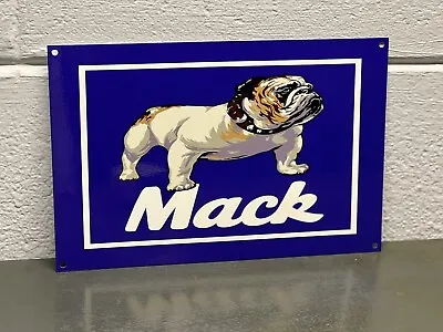 Mack Service Dealer Metal Sign Truck Semi Bulldog Pedigreed Protection Gas Oil • $59.99
