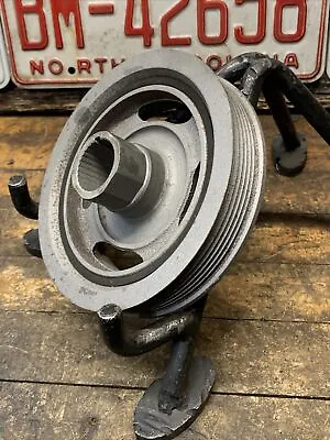 Vintage Cast Iron  Gear Sprocket Steampunk Industrial Lamp Base Project • $25