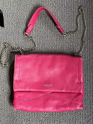 Lanvin Pink Gold Chain Cross Body Bag • £65