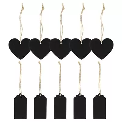  100 Pcs Double Sided Blackboard Pendant Mini Hanging Tags Small Chalkboard • £15.45