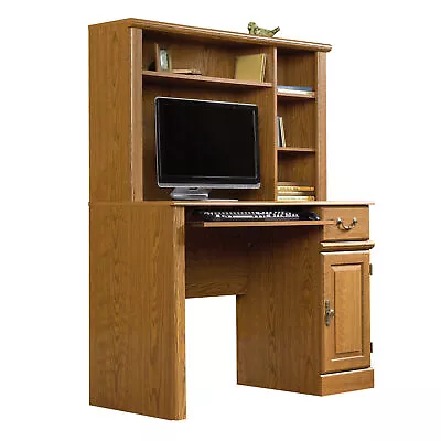 Sauder 401353 Orchard Hills Computer Desk W/hutch Carolina Oak® Finish • $242.99