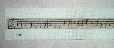 Musical Notes Sheet Music Belt 18ct HP Hand Painted Needlepoint Canvas MZC • $55.99