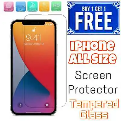 Tempered Glass SCREEN PROTECTOR IPhone 15 13 12 11 PRO MAX Mini X XR XS14 UK • £1.99