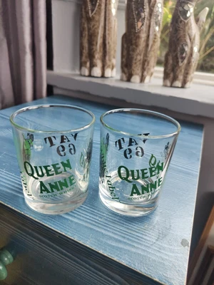 £6.50 • Buy 2 X Vintage Haig Queen Ann White Label Whiskey Tumbler Glasses , 7.5 X 9 Cm 