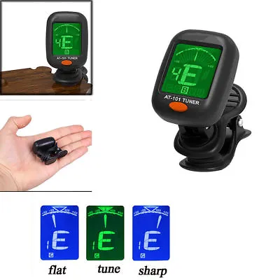 $8.57 • Buy LCD Clip-on Electronic Digital Guitar Tuner Tool For Chromatic Violin Ukulele