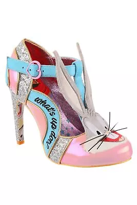 Irregular Choice Heels What's Up Doc? Pink Blue Bugs Bunny Looney Tunes Women's  • £49.99