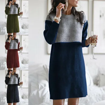 £14.24 • Buy UK Womens Mini Hoodies Dress Casual Sweatshirt Jumper Dresses Pullover Plus Size