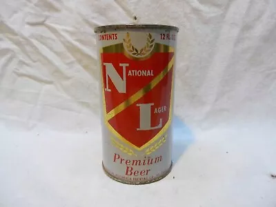 National Lager Flat Top Beer Can~fischbach Brg.st. Charlesmo. • $7.99